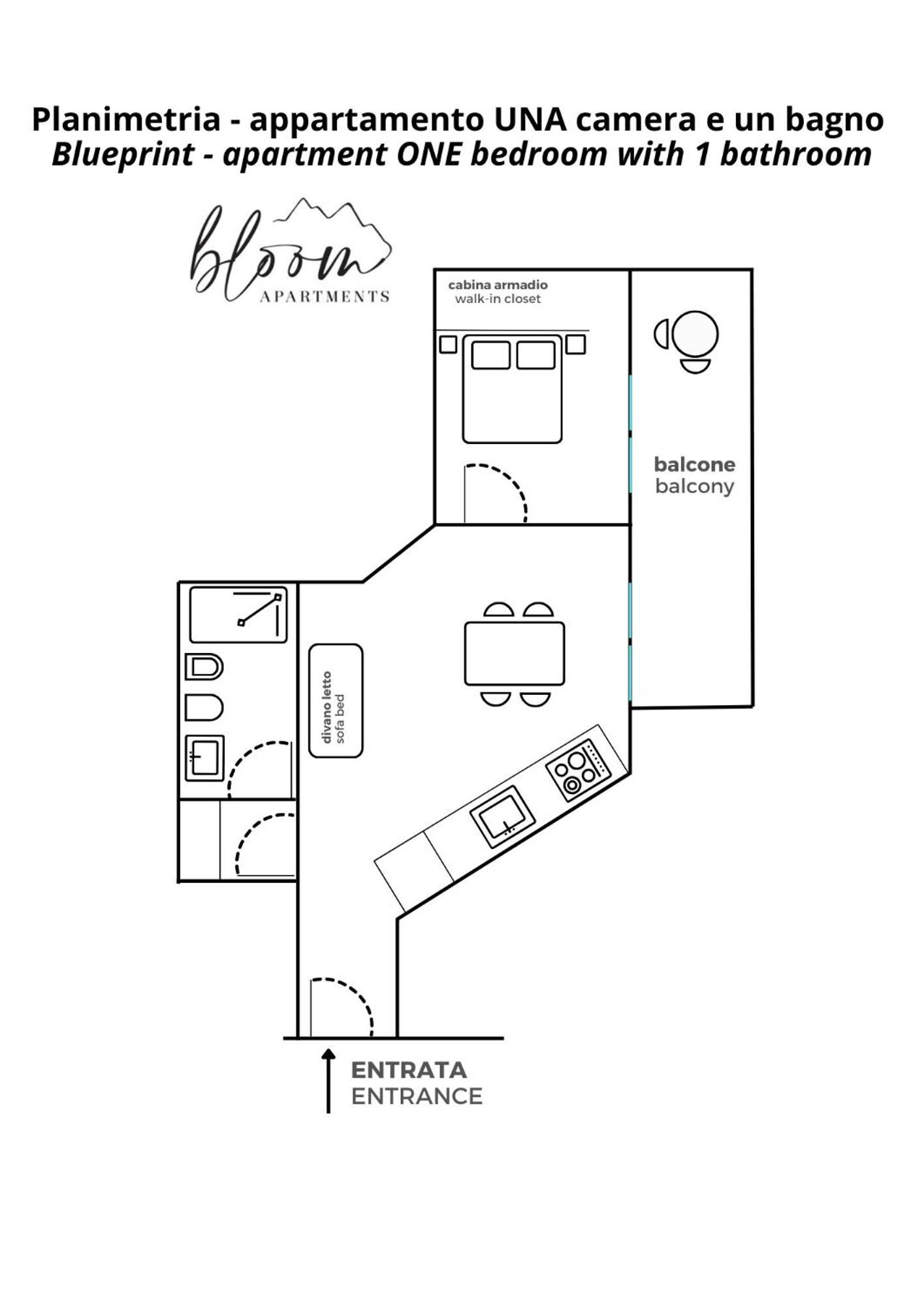 Bloom Apartments Тренто Экстерьер фото